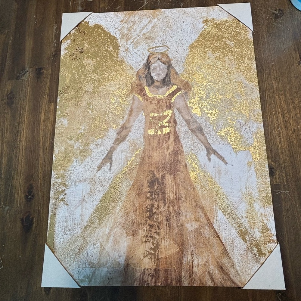 Golden Angel Canvas Art